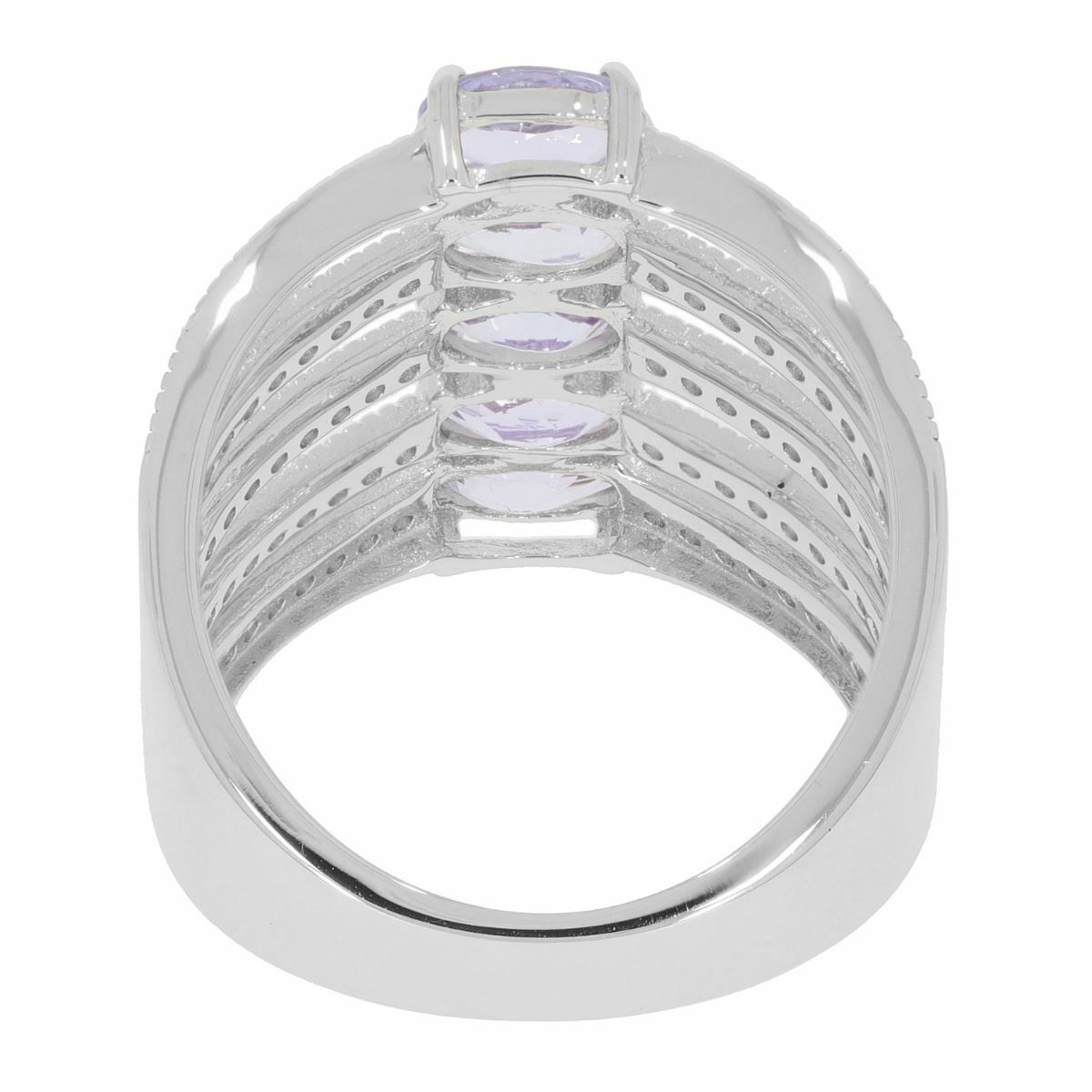 Sterling Silver Semi Mount Ring Setting OV 6X4mm Cocktail Ring White T