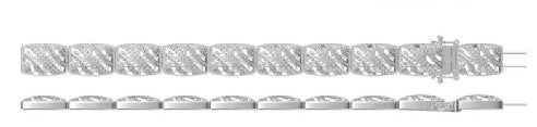 Sterling Silver Semi Mount Bracelet Setting Round RD 1.2mm