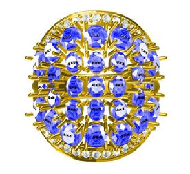 Halbmontierte Ringfassung aus Sterlingsilber, rund, RD-Cluster, 群镶mm